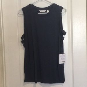 Athleta Navy Lattice Muscle Tank NWT